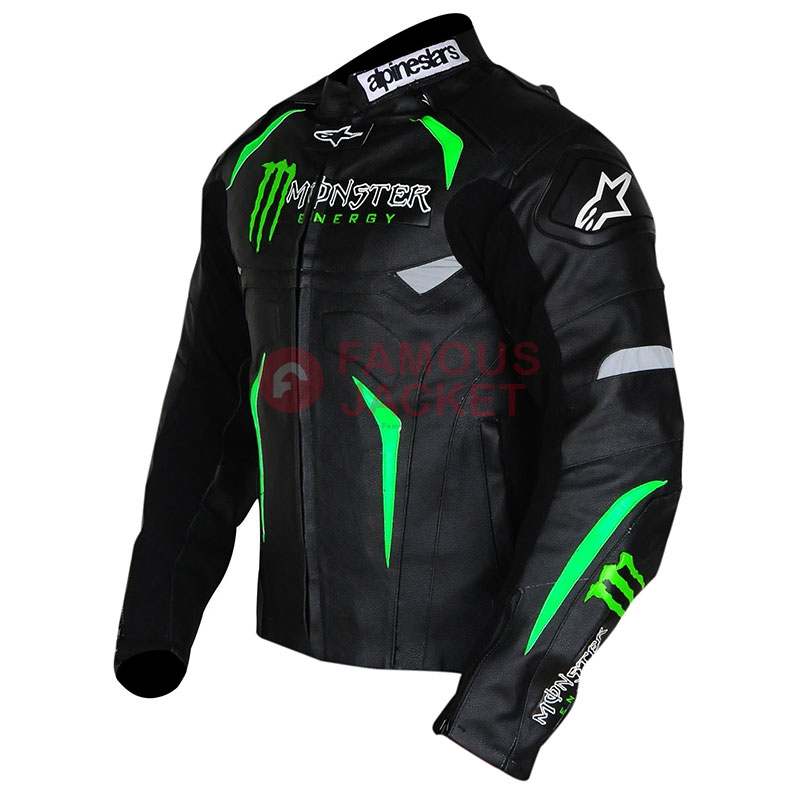 Alpinestars Hellhound Biker Jacket | Monster Energy Biker Leather Jacket