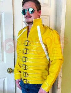freddie mercury yellow motorcycle jacket
