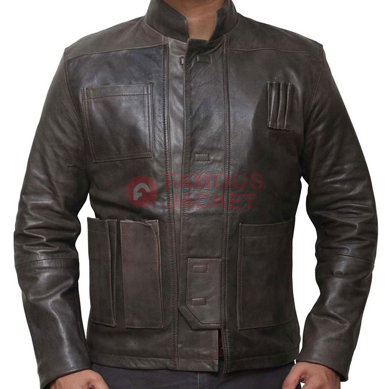 Han Solo Leather Jacket | Star Wars: The Force Awakens Brown Jacket