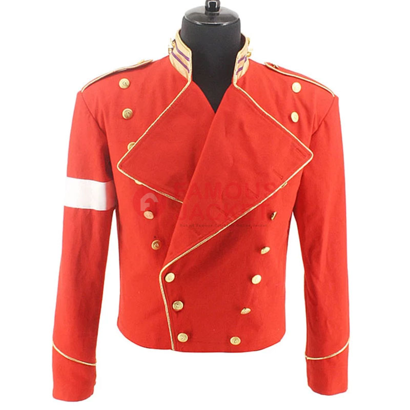 Michael Jackson Red Costume | Michael Jackson Military England Jacket