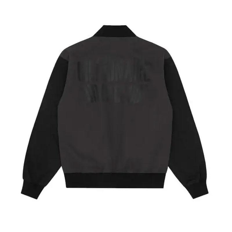 Billionaire Boys Club Stencil BBC Logo Grey and Black Bomber Jacket