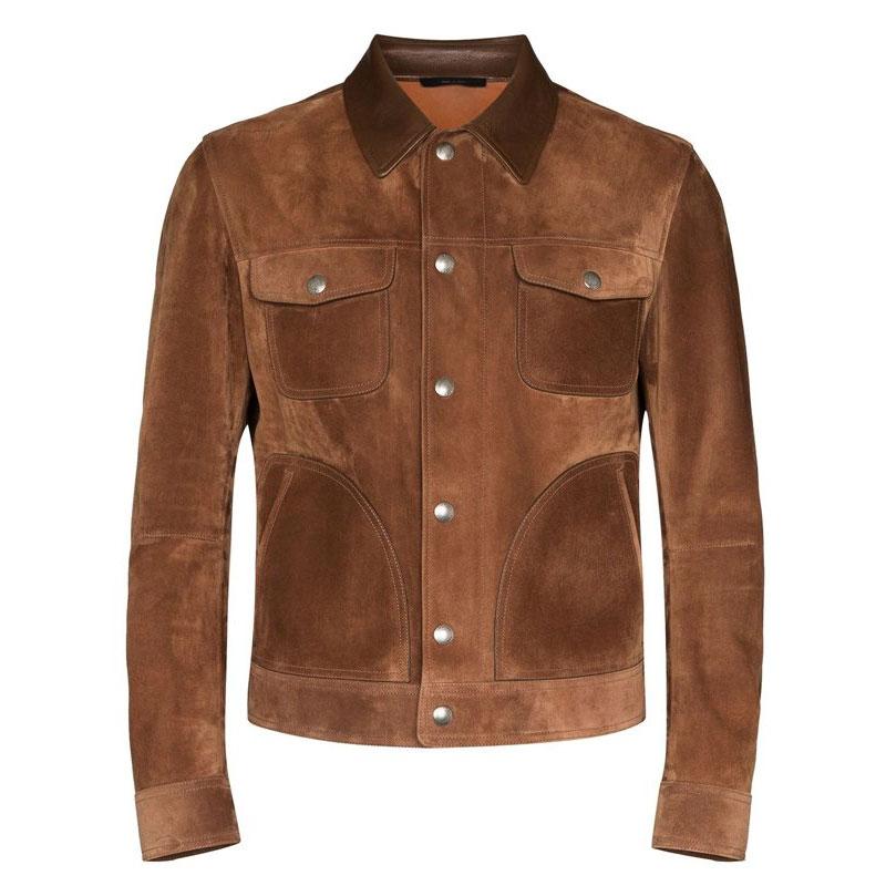 The Fashion Suede Brown Leather Jacket For Men’s