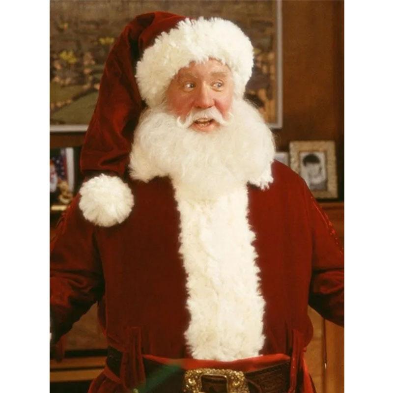 The Santa Clauses Tim Allen Red Christmas Coat With Free Cap