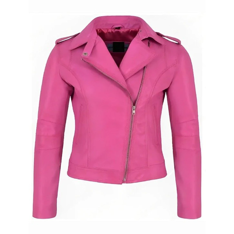 Margot Robbie Leather Jacket | Barbie Movie Pink Leather Jacket